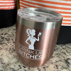 Rose gold wine tumbler NWT
